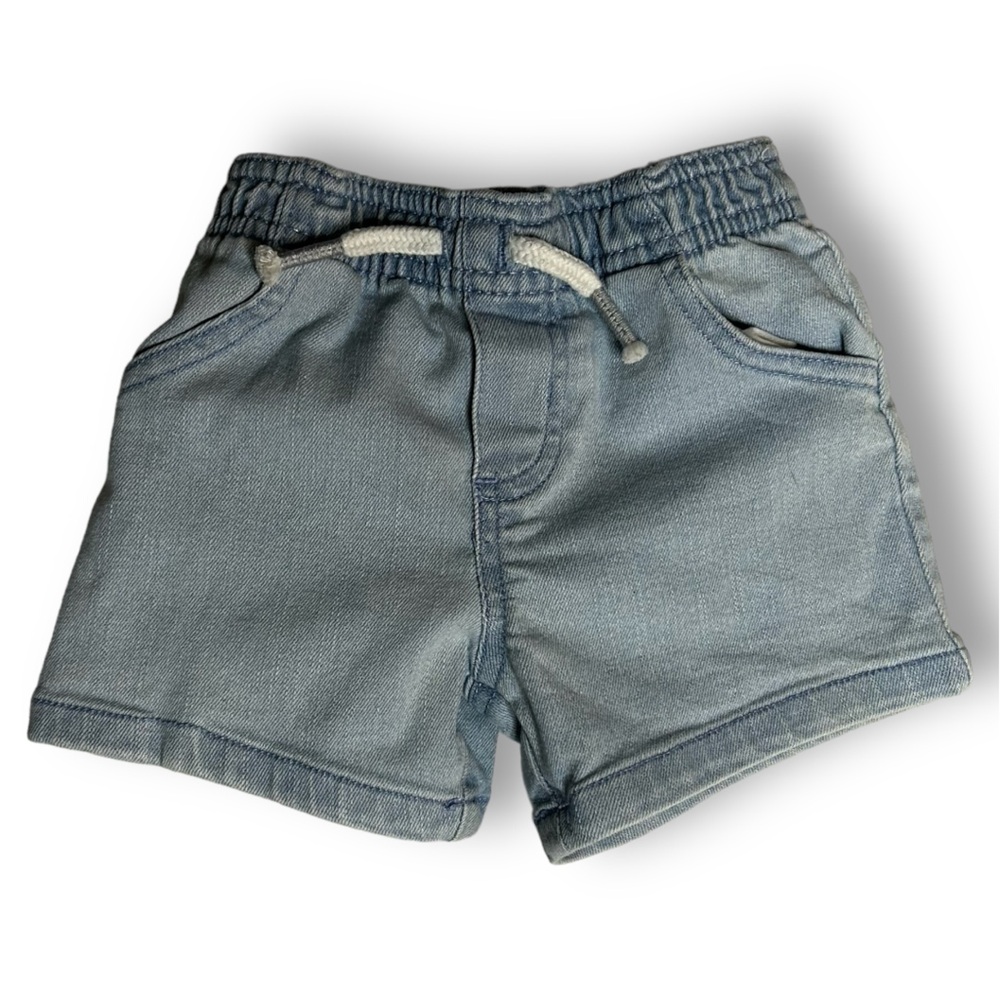 Garanimals Denim Baby Shorts | 6-9 Months | Elastic Waistband